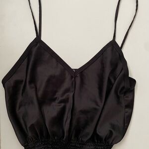 Zara Black Satin Camisole